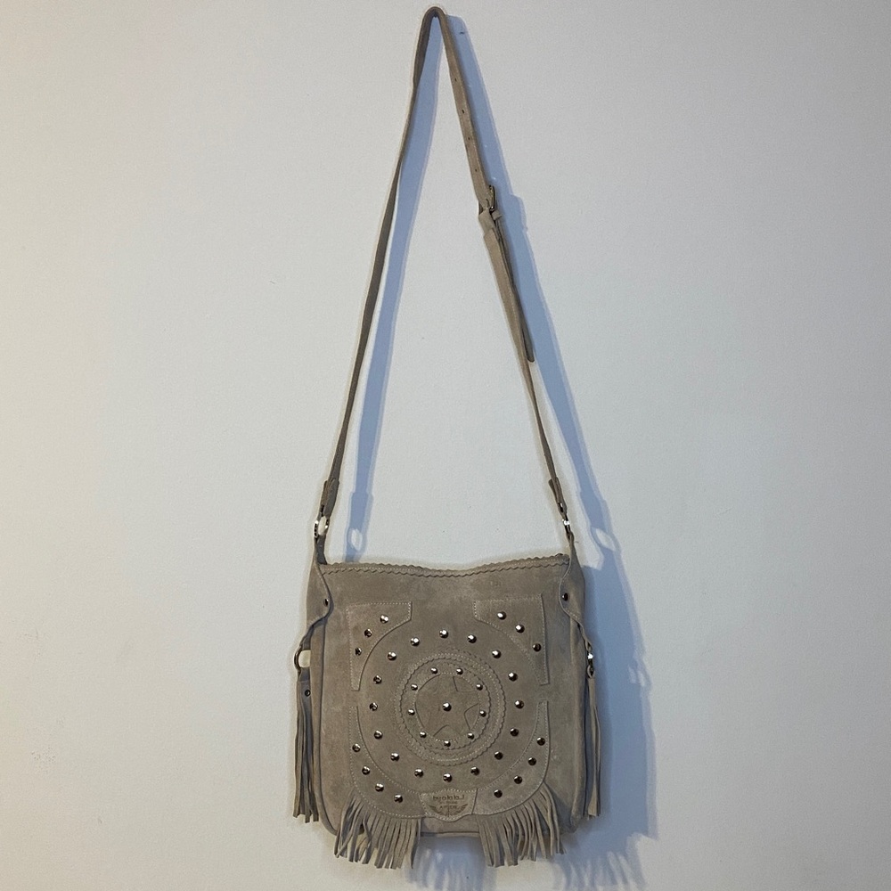 By O La La Tan Fringe Crossbody Bag